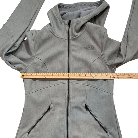 The North Face Women's Grey Long Full Zip Hooded‎ Cirrus Jacket Size Small - Picture 8 of 10